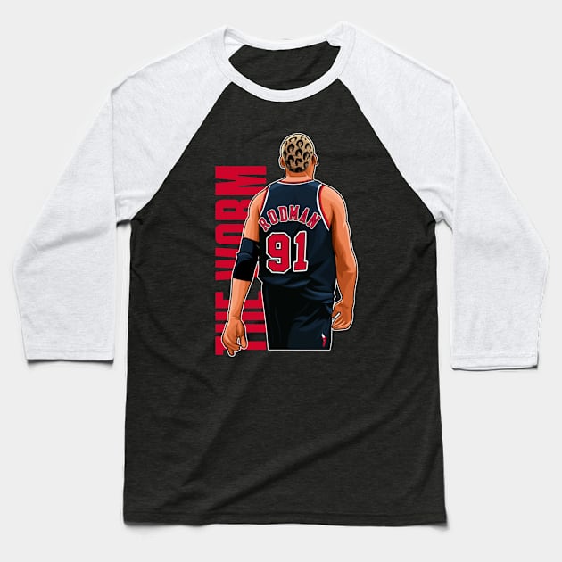 From the Paint to Pyongyang The Rodman Journey Baseball T-Shirt by Iron Astronaut